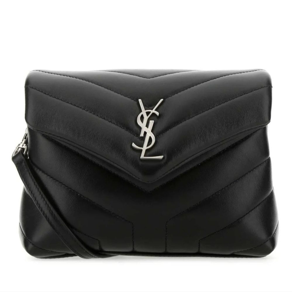 Saint Laurent Loulou Toy Quilted Matelasse Calfskin Flap Shoulder Crossbody Bag